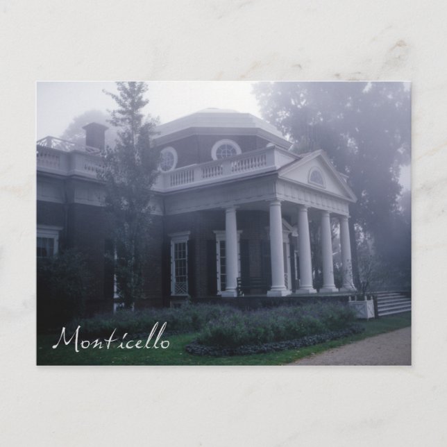 Monticello Thomas Jeffersons Zuhause Postkarte (Vorderseite)