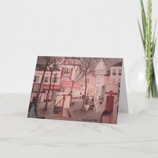 Montmartre Grußkarte Karte (Vorderseite)