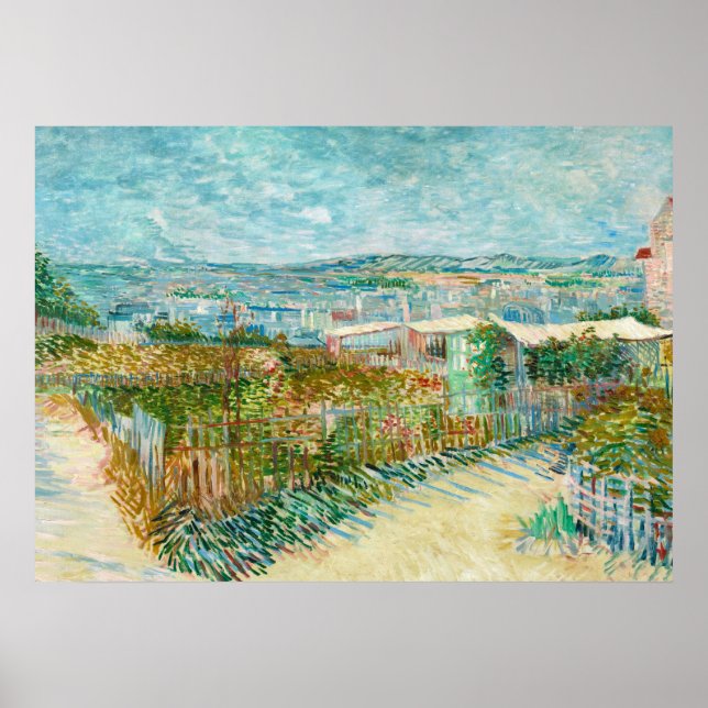 Montmartre, hinter dem Moulin de la Galette, Paris Poster (Vorne)