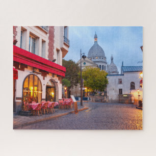 Montmartre in Paris, Frankreich Altes Straßen Café