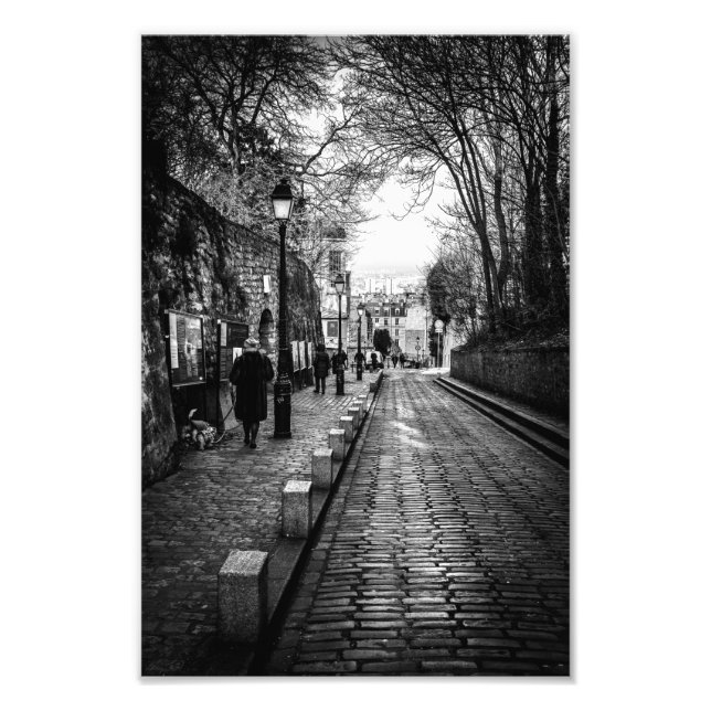 Montmartre Paris B & W - Fotodruck (Vorne)