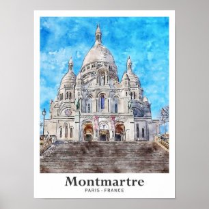Montmartre Paris Frankreich Reisen Poster