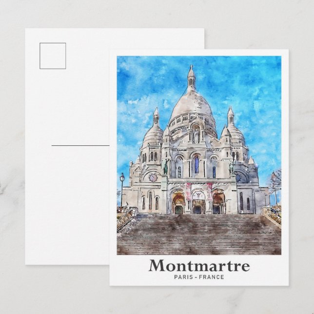 Montmartre Paris Frankreich Reisen Postkarte (Vorne/Hinten)