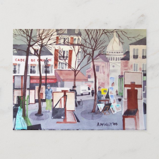 Montmartre Postkarte (Vorderseite)