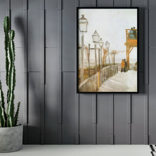 Montmartre von Vincent van Gogh, Vintage Kunst Poster