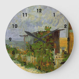 Montmartre Weg mit Sonnenblumen von Van Gogh. Große Wanduhr