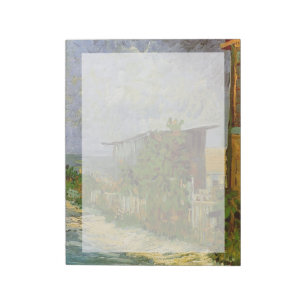 Montmartre Weg mit Sonnenblumen von Van Gogh. Notizblock