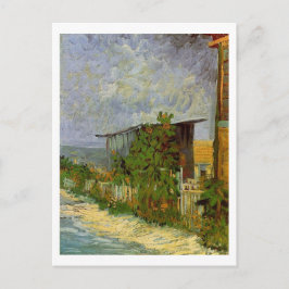 Montmartre Weg mit Sonnenblumen von Van Gogh. Postkarte