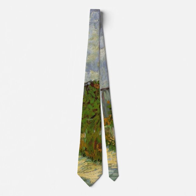 Montmartre Weg und Sonnenblumen von Vincent van Go Krawatte (Vorderseite)