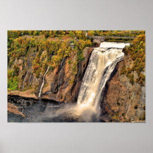Montmorency Falls Canada stilisiert Poster