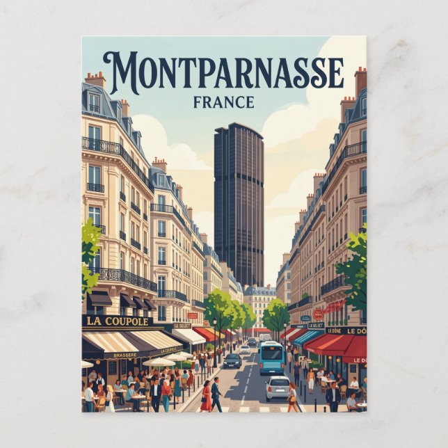 Montparnasse Frankreich Postkarte (Vorderseite)