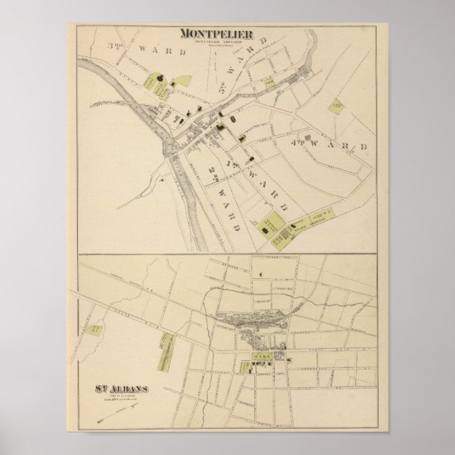 Montpelier und St Albans Poster (Vorne)
