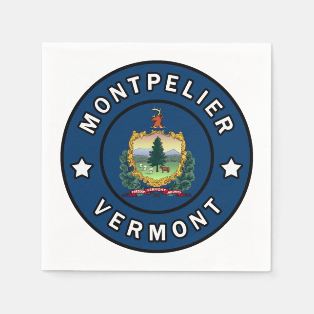 Montpelier Vermont Serviette (Vorderseite)