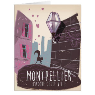 Montpellier-Frankreich-Städteplakat