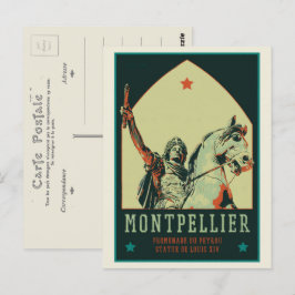 Montpellier Louis XIV Statuengruppe Frankreich Postkarte