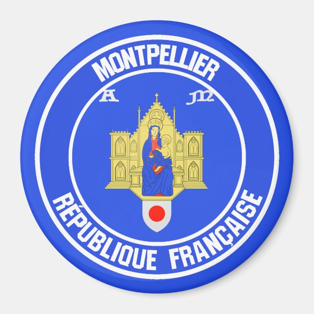 Montpellier RundEmblem Magnet (Vorne)