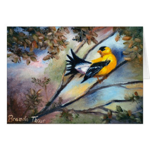 Montrant à oiseau la carte vierge