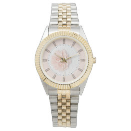 MONTRE ダイヤモンド牡丹 パステルピンク 腕時計