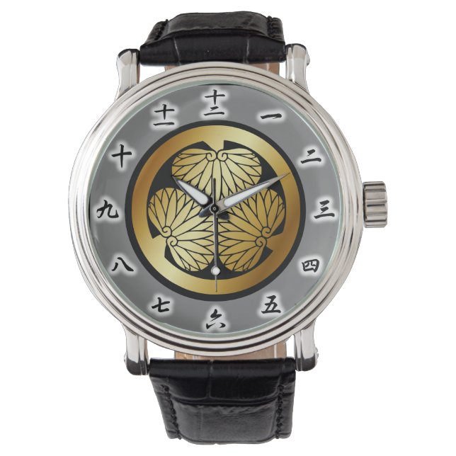 Montre 徳 川 紋, Tokugawa KAMON, 家 Famille Japonaise (devant)