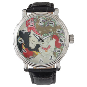 Montre 猫 が 好 き, 芳 J'aime les chats, Yoshitoshi, Ukiyo-e
