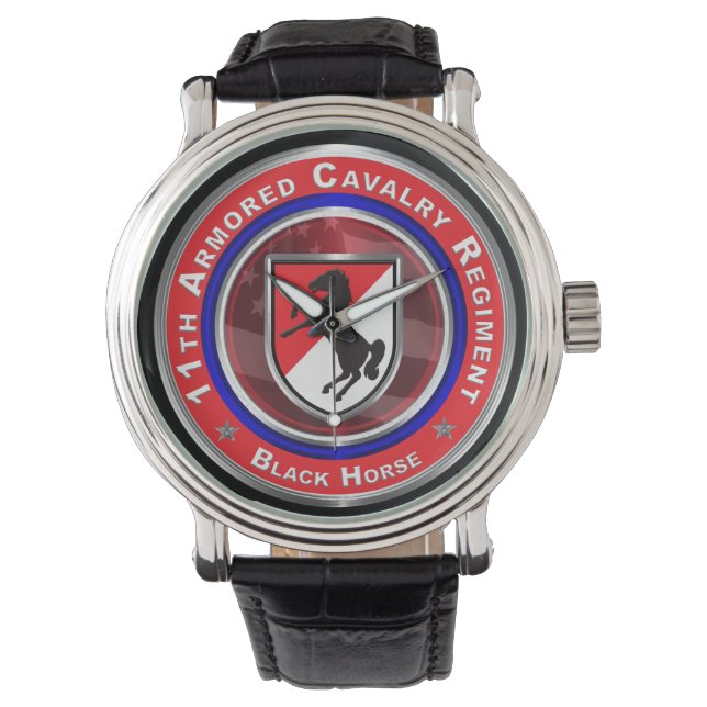 Montre 11e Régiment de cavalerie blindée "Cheval noir" (devant)