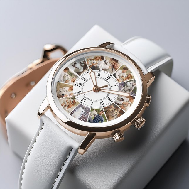 Montre 12 Photo Collage personnalisé (Inspiration mockup (not actual product))