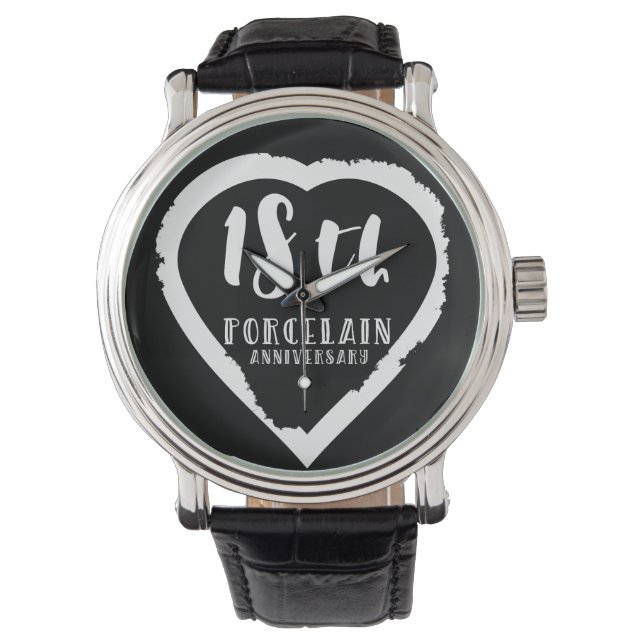 Montre 18e anniversaire du Mariage porcelaine traditionne (devant)