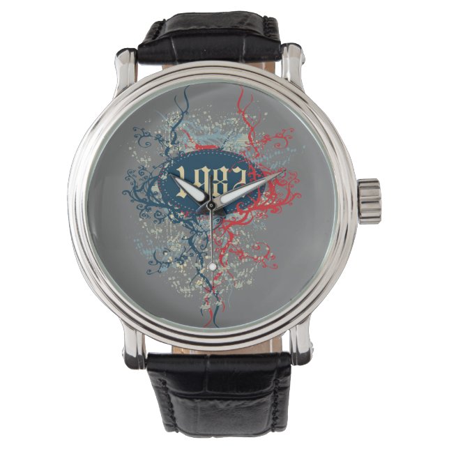 Montre 1982 Anniversaire ou Depuis 1982 ou Fabriqué en 19 (devant)
