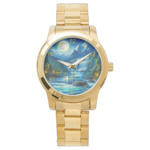 Montre 1 Pierre 5:7 Prière de foi chrétienne en or