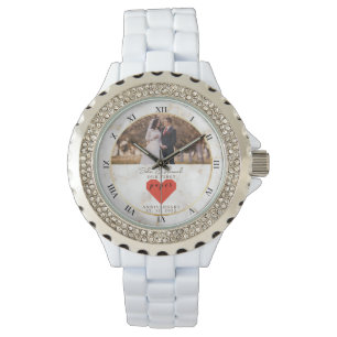 Montre 1er Anniversaire de Mariage Papier Personnalisé Ma