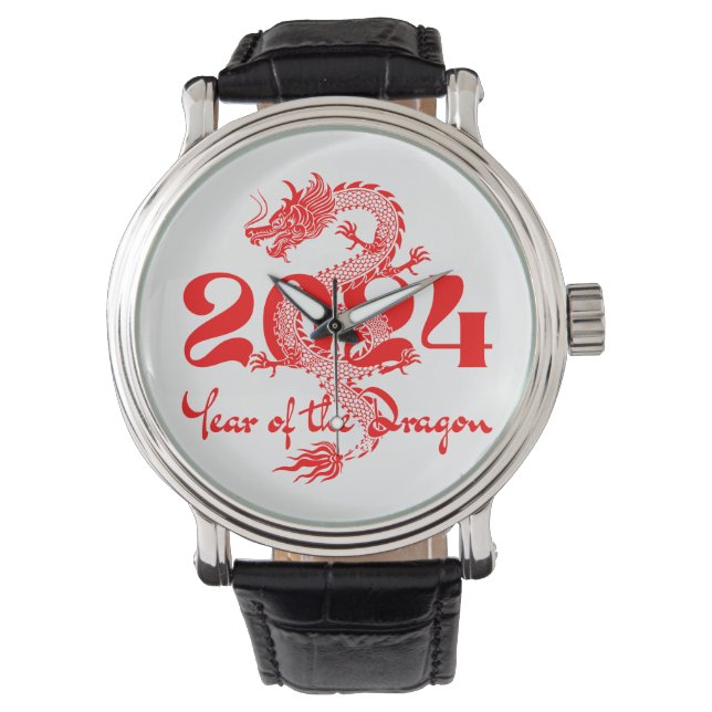 Montre 2024 Année du Nouvel An chinois du Dragon (devant)