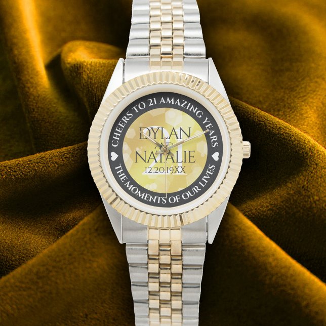 Montre 21ème anniversaire de Mariage en laiton (Elegant 21st Brass Wedding Anniversary Wristwatch Cover Photo)
