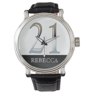 Montre 21ème Tableau personnalisé par anniversaire num