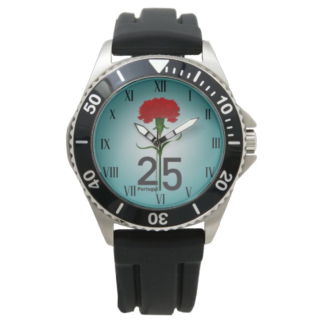 Montre 25 avril, Révolution de la Carnation, Portugal (devant)