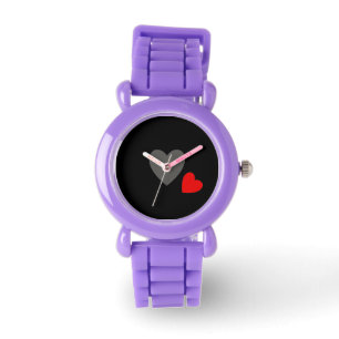 Montre 2 Heart Red Parties scintillant Watch