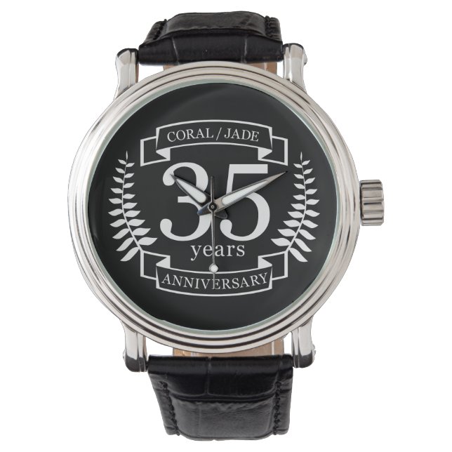 Montre 35e ANNIVERSAIRE Mariage JADE / CORAL (devant)