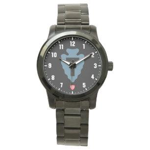 Montre 36e division d'infanterie Acier noir inoxydable