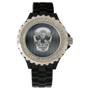 Montre [400] Crâne humain argenté