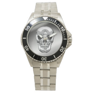 Montre [400] Crâne humain argenté
