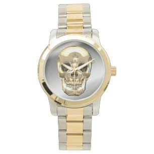 Montre [400] Crâne humain doré