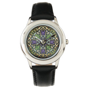 Montre [400] Croix celtique [or avec l'émail noir]