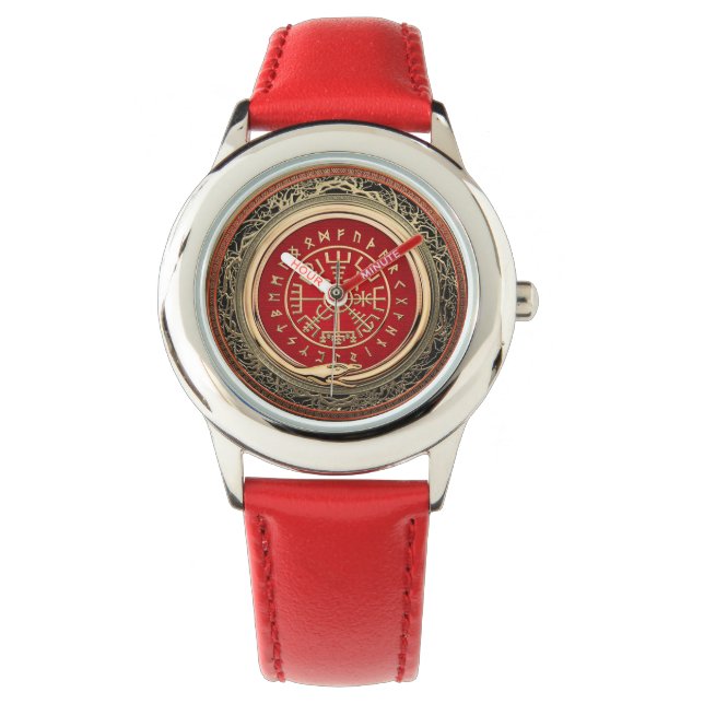 Montre [400] Vegvisir - Viking Gold Magic Runic Compass (devant)