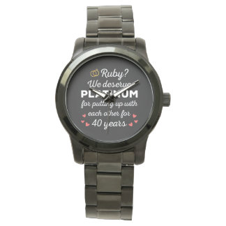 Montre 40ème anniversaire du Mariage I - Ruby Funny Coupl