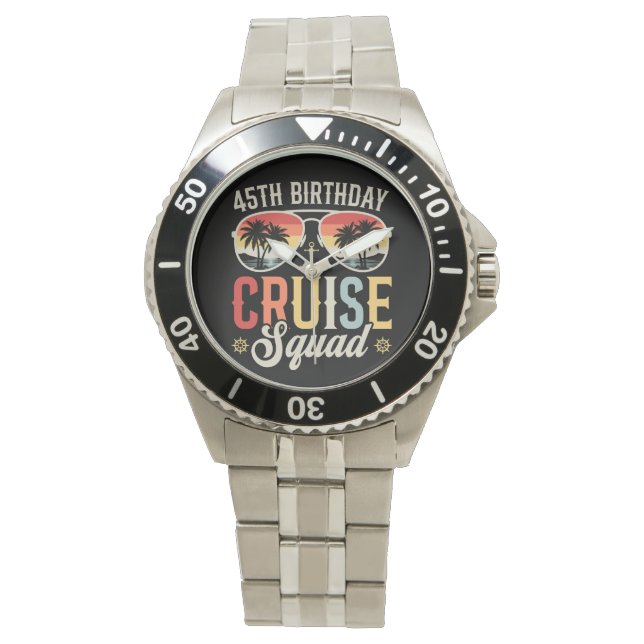 Montre 45E Anniversaire Croisière Famille Hommes Correspo (devant)