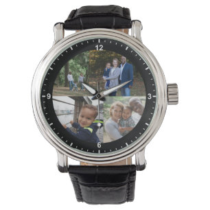 Montre 4 Photos de famille Modèle Simple Bordure noire C