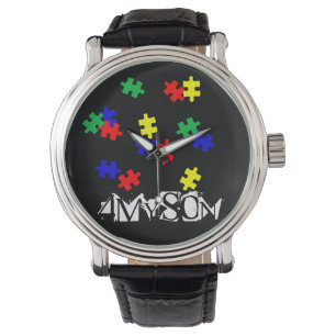Montre 4MySon Autisme Vintage bracelet en cuir