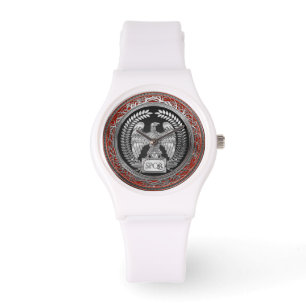 Montre [500] Aigle impérial romain argenté