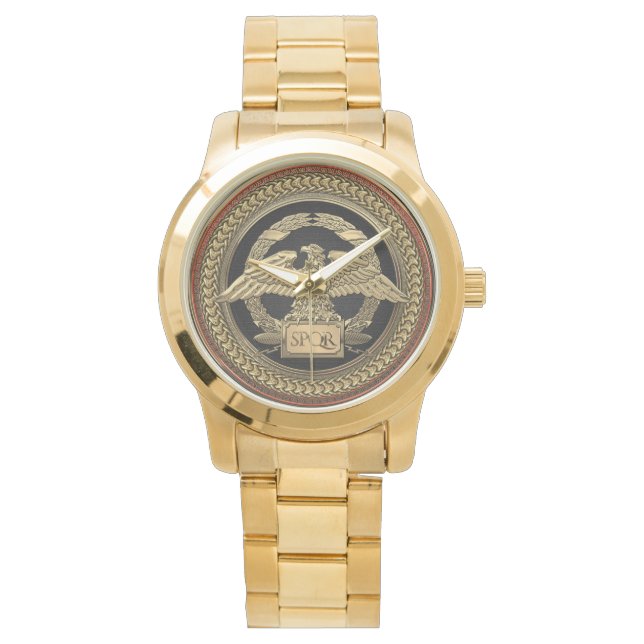 Montre [500] Aigle impérial romain d'or sur médaillon d'o (devant)