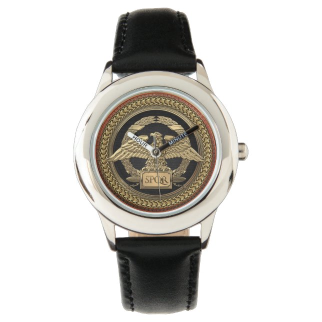 Montre [500] Aigle impérial romain d'or sur médaillon d'o (devant)