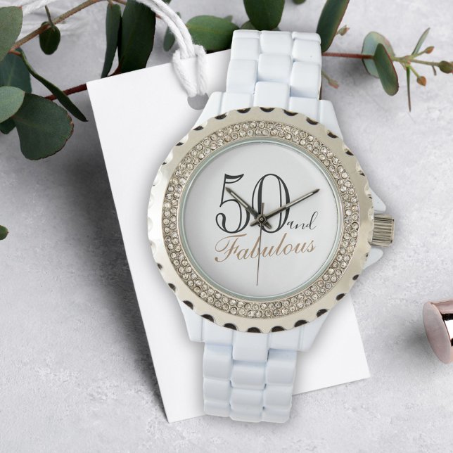 Montre 50 et fabuleux Script Femme 50e anniversaire (Créateur téléchargé)